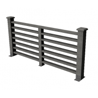 Декоративные ограждения ДПК " Марсело", Серый базальт, шлифованное Декоративные ограждения ДПК " Марсело", Серый базальт, шлифованное