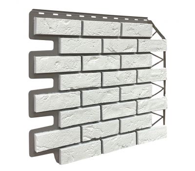 Фасадные панели Кирпич Баварский - Белый от производителя  Fineber по цене 590 р