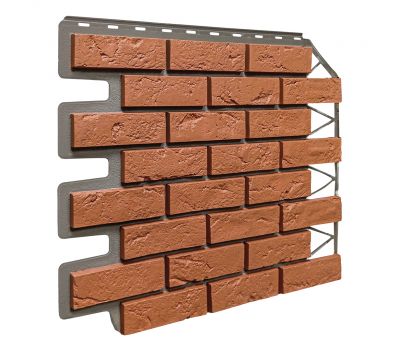 Фасадные панели Кирпич Баварский - Терракотовый от производителя  Fineber по цене 590 р