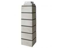 Угол наружный Кирпич Клинкерный 3D Бело-коричневый