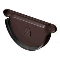 Заглушка желоба D125, ШОКОЛАД (RAL 8019) Заглушка желоба D125, ШОКОЛАД (RAL 8019)